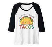 Donna Just A Girl Who Loves Tacos Mexican Food Lover Men Women Maglia con Maniche Raglan