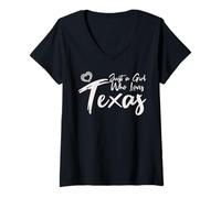 Donna Just a Girl Who Loves Texas. Cute Women's Teen Girls Tween Maglietta con Collo a V