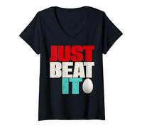 Donna Just Beat It - Just Beat it Graphic Maglietta con Collo a V