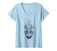 Donna Just Chillin' Gator - Coccodrillo nell'Acqua Maglietta con Collo a V
