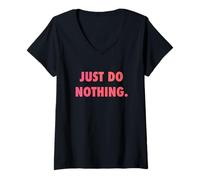 Donna Just DO Nothing Maglietta con Collo a V