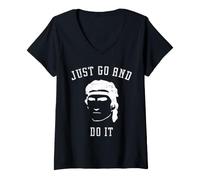 Donna Just Go And Do It Maglietta con Collo a V