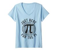Donna Just Here for The Pi Happy Pi Day Matematica Insegnante Ragazzi Ragazze Maglietta con Collo a V