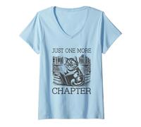 Donna Just One More Chapter Maglietta con Collo a V