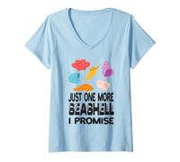 Donna Just One More Sehshell I Pormise Shell Shell Seashell Maglietta con Collo a V