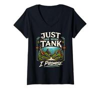 Donna Just One More Tank I Promise Acquario Maglietta con Collo a V