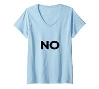 Donna Just Say No for What's Wrong Graphic Tees & Cool Designs Maglietta con Collo a V