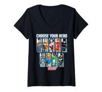 Donna Justice League Choose Your Hero Maglietta con Collo a V