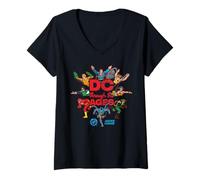 Donna Justice League DC Through The Ages Maglietta con Collo a V