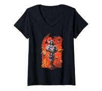 Donna Justice League Lobo Unbound Bounty Hunter Maglietta con Collo a V