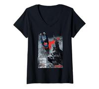 Donna Justice League Superman Batman Double Feature Maglietta con Collo a V