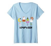 Donna K-Pop Halloween Maglietta con Collo a V