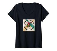 Donna Kandinsky Circles 1923 - Arte Astratta Geometrica Vintage Maglietta con Collo a V