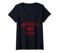 Donna Kansas City EST. 1880 Orgoglio Maglietta con Collo a V