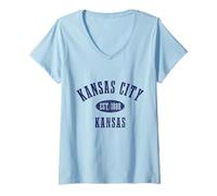 Donna Kansas City EST. 1880 Orgoglio Maglietta con Collo a V