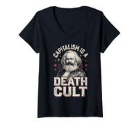 Donna Karl Marx Maglietta con Collo a V