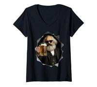 Donna Karl Marx Maglietta con Collo a V