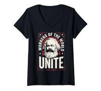 Donna Karl Marx Maglietta con Collo a V