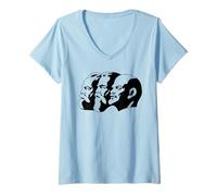 Donna Karl Marx Wladimir Lenin Friedrich Engels - Statua di Testa CCCP Maglietta con Collo a V