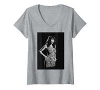 Donna Kate Bush Singing Wow per Il Tour della Vita di Lionheart Maglietta con Collo a V