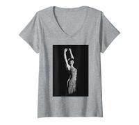 Donna Kate Bush Wow Performance per la Serie TV Lionheart Tour of Life Maglietta con Collo a V