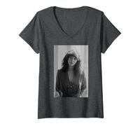Donna Kate Bush Wuthering Heights Ritratto cantante 1979 Maglietta con Collo a V