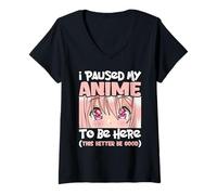 Donna Kawaii Anime Otaku Streetwear J-Pop Manga Estetica Maglietta con Collo a V