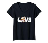 Donna Kawaii Cat Dad Gnome Graphic For Cat Mom Who Love Cats Maglietta con Collo a V