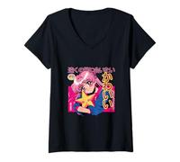 Donna Kawaii Kanai Girl - Carino giapponese Anime Art Maglietta con Collo a V