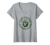 Donna Keep It Green! Help Prevent Wildfires Vintage Smokey Bear Maglietta con Collo a V