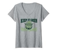 Donna Keep It Green Vintage Smokey Bear Prevent Wildfires Maglietta con Collo a V