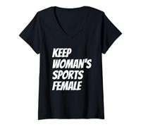 Donna Keep Womans Sports Female Awesome Fair Play Tees Maglietta con Collo a V