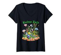 Donna Keine Zeit der Garten chiama Gartenarbeit Hobbygärtner Garten Maglietta con Collo a V