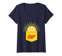 Donna Kellogg's Eggo - Cialde da colazione con tasca piena di sole Maglietta con Collo a V