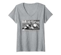 Donna Kenny Dalglish Liverpool Man Utd 1982 Mondiali di Calcio Maglietta con Collo a V