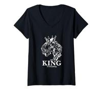 Donna Kerry Blue Terrier King of everything Cani Maglietta con Collo a V