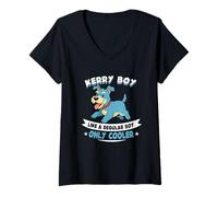Donna Kerry Boy, Like A Normal Boy Only Cooler - Kerry Dog Maglietta con Collo a V