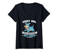 Donna Kerry Girl, Like A Normal Girl Only - Kerry Dog Maglietta con Collo a V