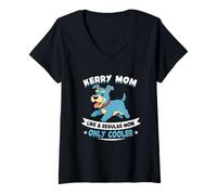 Donna Kerry Mom, Like A Normal Mom Only Cooler - Kerry Dog Maglietta con Collo a V