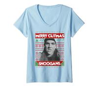 Donna Kevin Smith Jay & Silent Bob Xmas Clitmas Snoogans Commander Maglietta con Collo a V