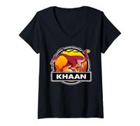 Donna Khaan Dinosaur Prehistoric Dinosaurs Lover Maglietta con Collo a V