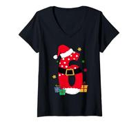 Donna Kids Maching Six Seven Christmas Pajamas 67 Meme Xmas Pjs Maglietta con Collo a V