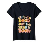Donna Kids Men Women It's A Good Day To Read A Book Books Lovers Maglietta con Collo a V