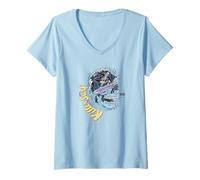 Donna Killer Surf Skull Surf Vintage Wave Skeleton Surfing Maglietta con Collo a V