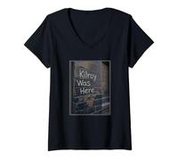 Donna Kilroy era qui Stone Building Maglietta con Collo a V