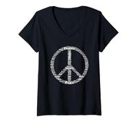 Donna Kindness Equality Love Hope Diversity Inclusion Peace Maglietta con Collo a V