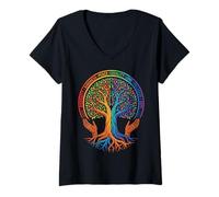 Donna Kindness Peace Equality Love Inclusion Hope Diversity Maglietta con Collo a V