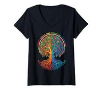 Donna Kindness Peace Equality Love Inclusion Hope Diversity Maglietta con Collo a V