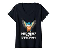 Donna King in The Name Amante degli Uccelli e degli Animali Selvaggi Maglietta con Collo a V