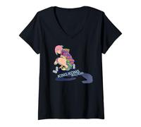 Donna King Kong Skull Island Mitsume Graffiti Spray Anime Classic Maglietta con Collo a V